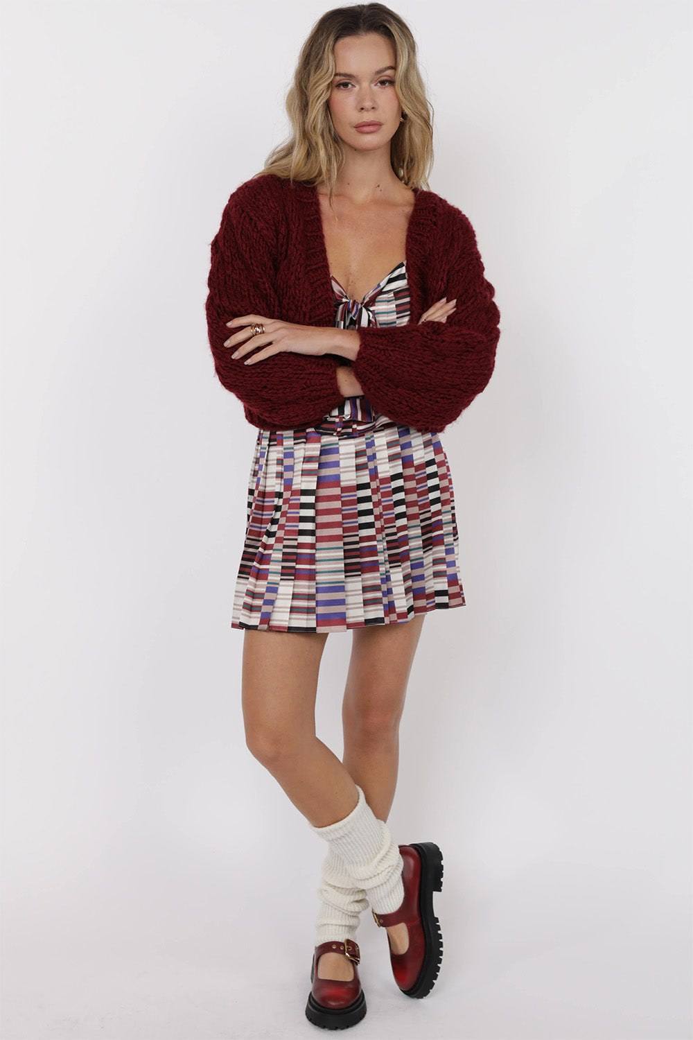 Sage the Label - This and That Chunky Cardi - Wine