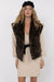 Sage the Label - Waverly Leopard Vest - Brown Black - Front