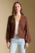 Aden Sweater in Chocolate — Front view