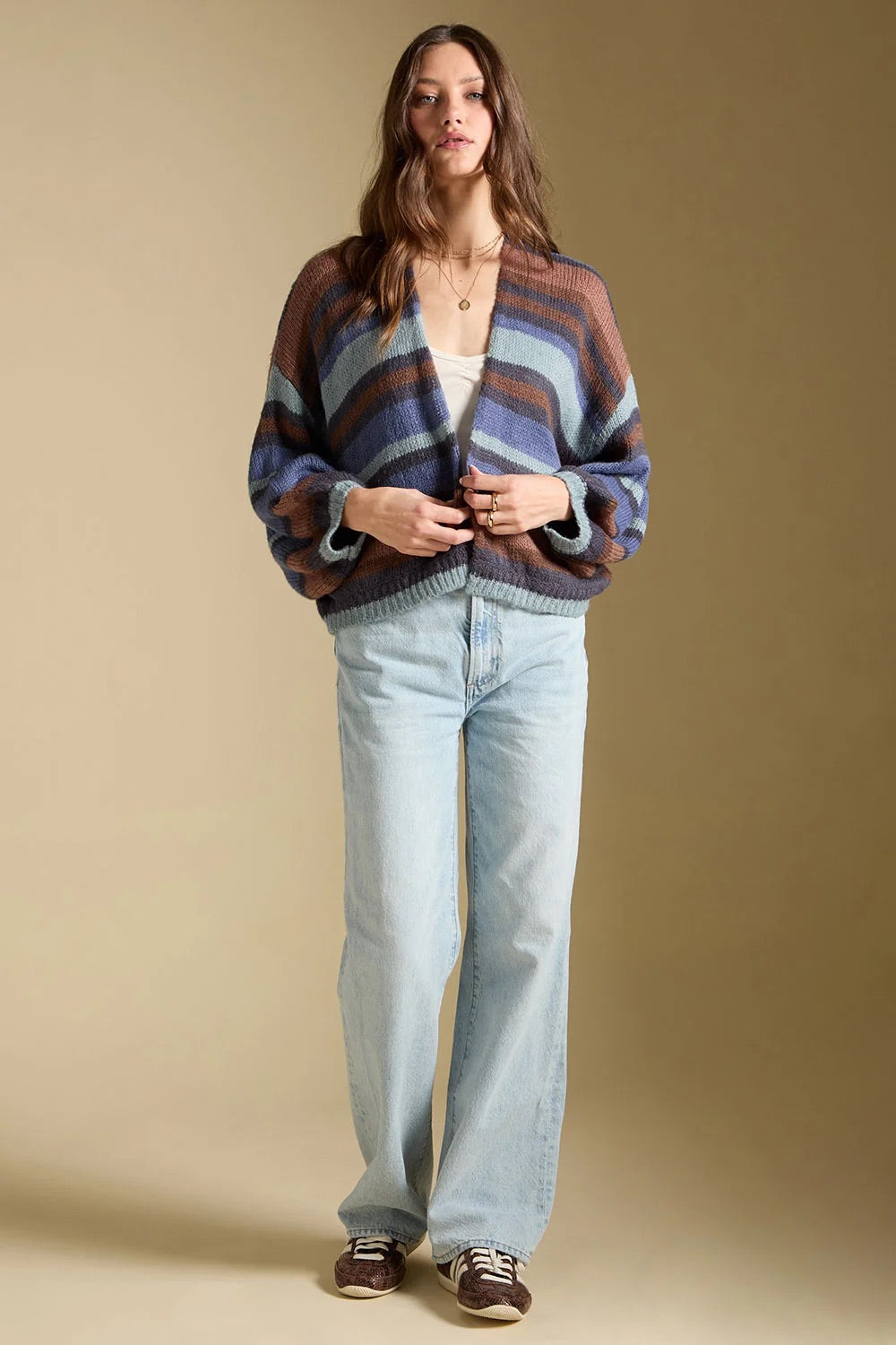 Aden Sweater in Indigo — Full-body view