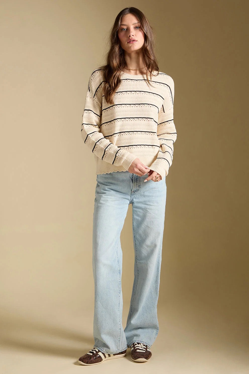 Hadlee Sweater in Natural — Full-body view