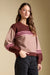 Saltwater Luxe Isabeau Sweater in Garnet — Quarter view