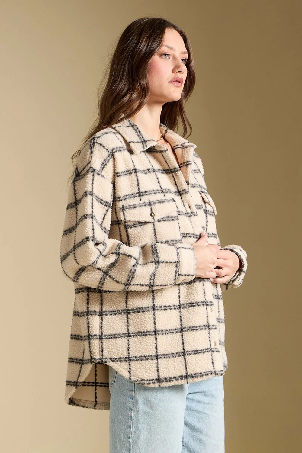 Saltwater Luxe Ivah Jacket in Natural — Quarter view