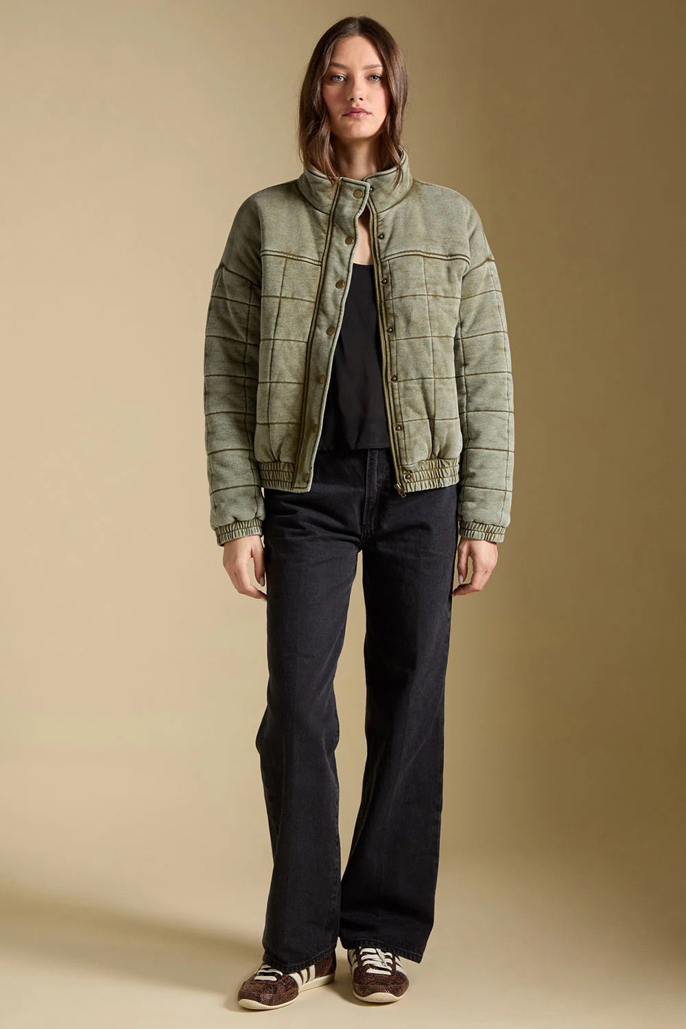 Saltwater Luxe Levy Jacket in Olive — Full-body view