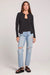 Long Sleeve Cardigan in Black — Full-body view