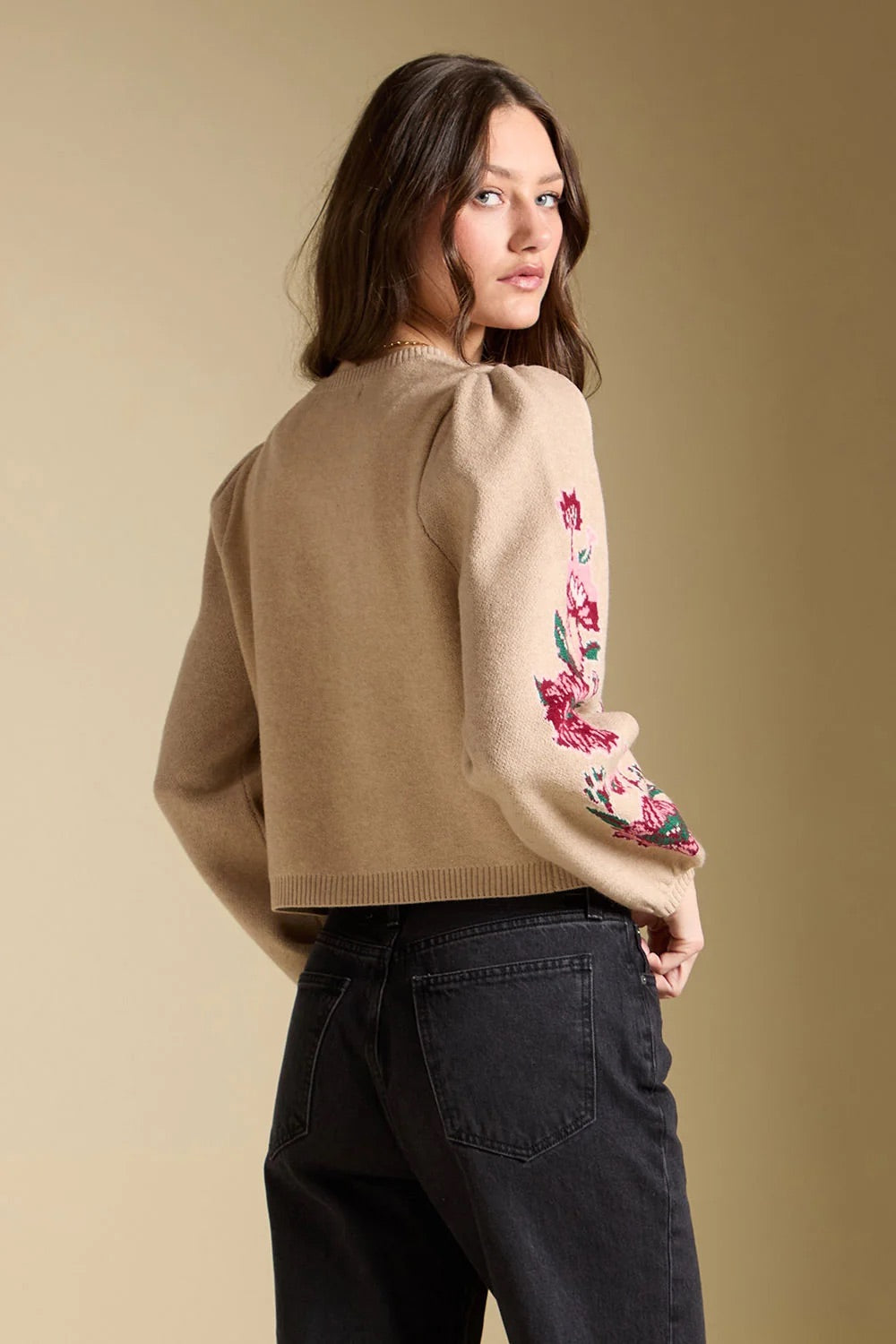 Saltwater Luxe Slaide Sweater in Natural — Back view