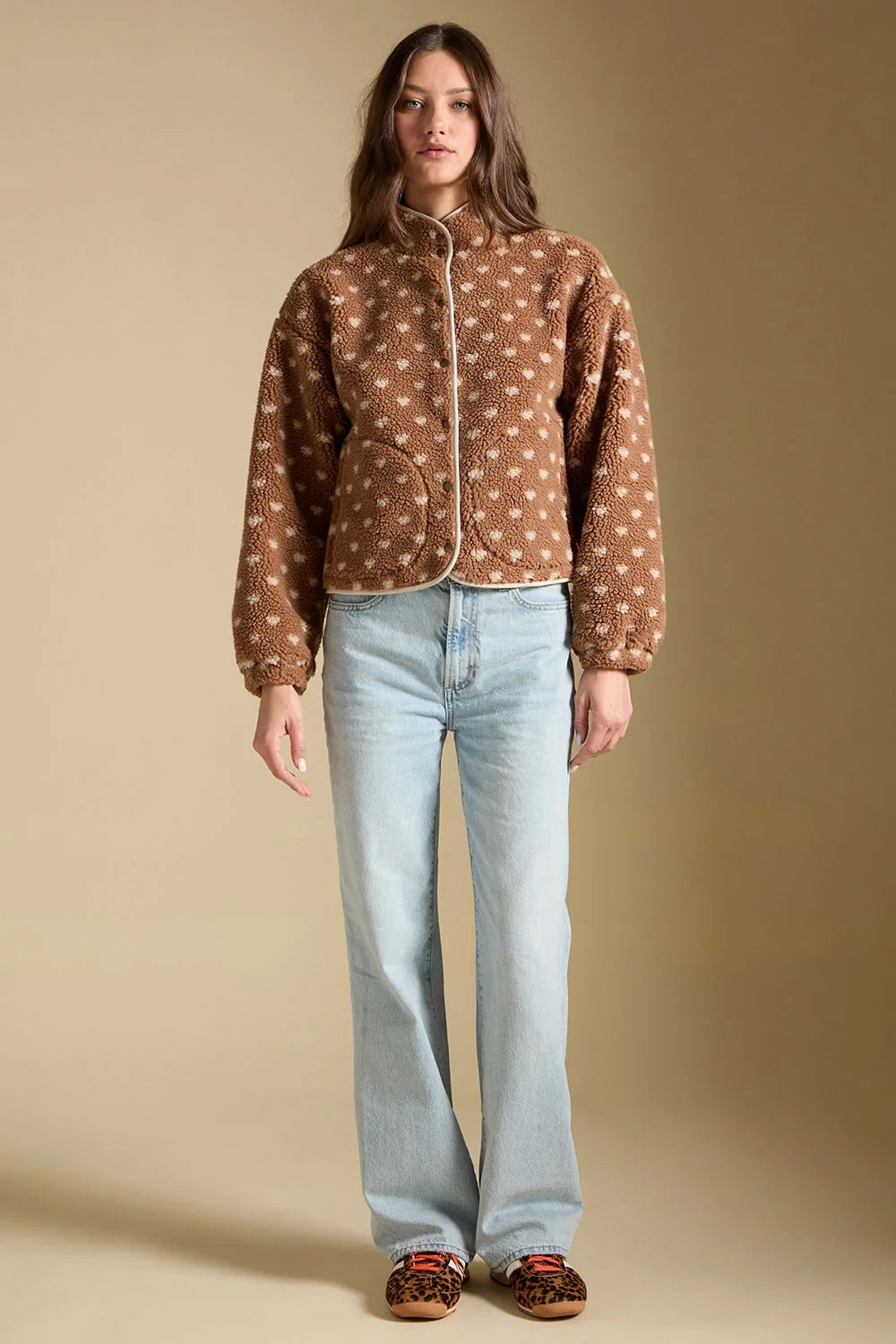 Tovie Jacket in Natural Camel — Full-body view