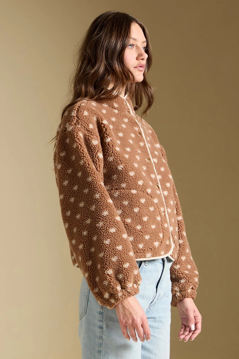Tovie Jacket in Natural Camel — Side view