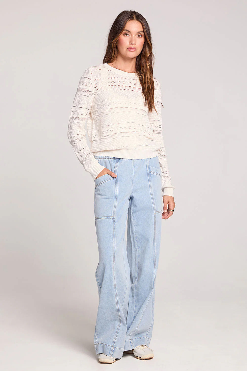 saltwater amorette sweater ecru
