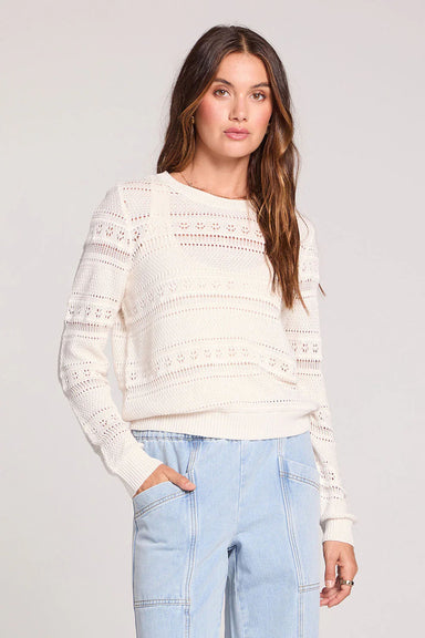 saltwater amorette sweater ecru front