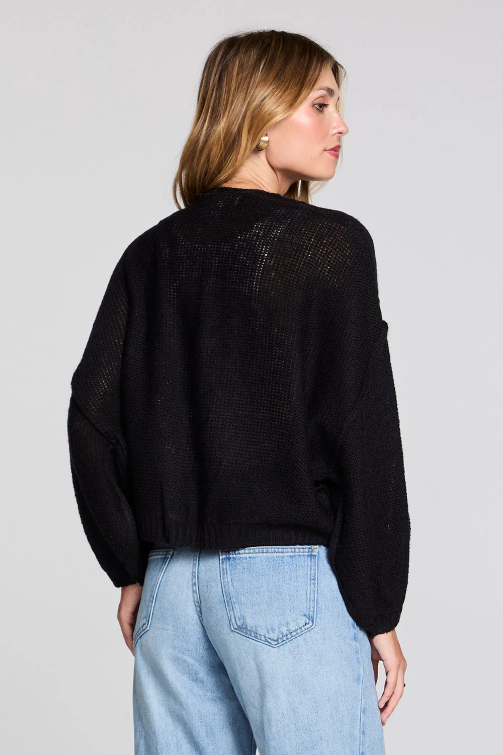 saltwater luxe aden sweater black back