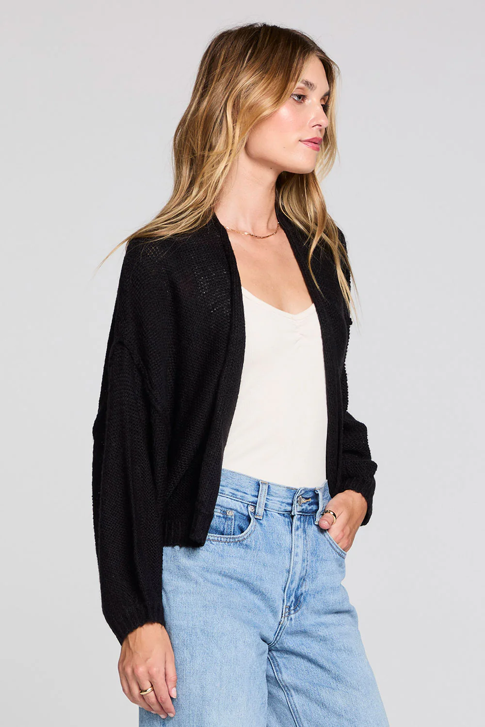 saltwater luxe aden sweater black side