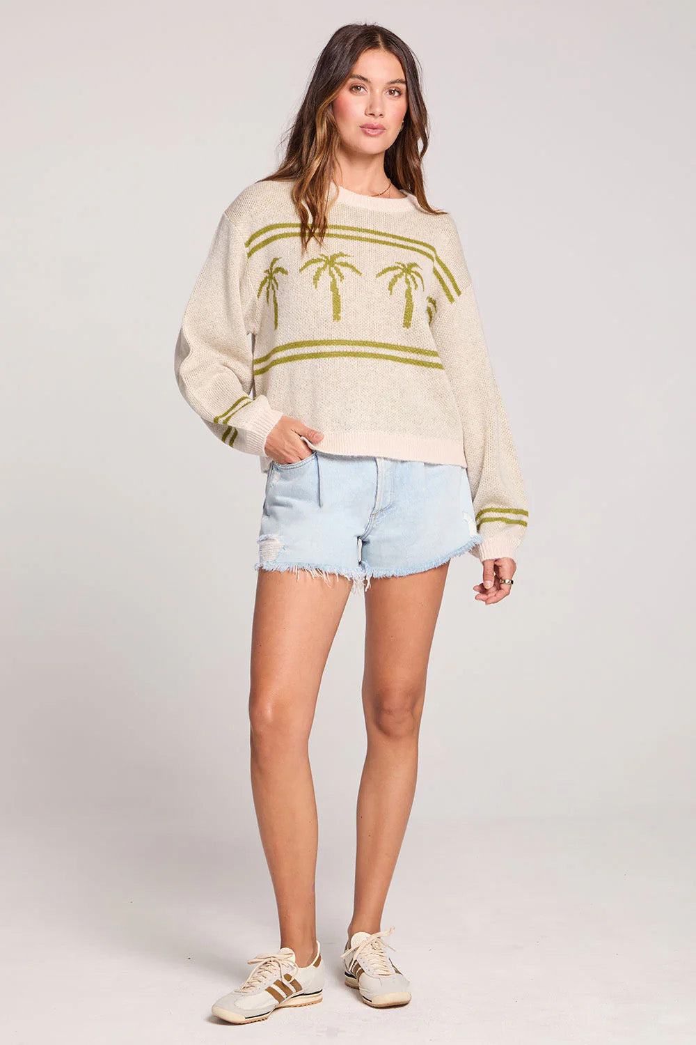 saltwater luxe alderon sweater oatmeal heather