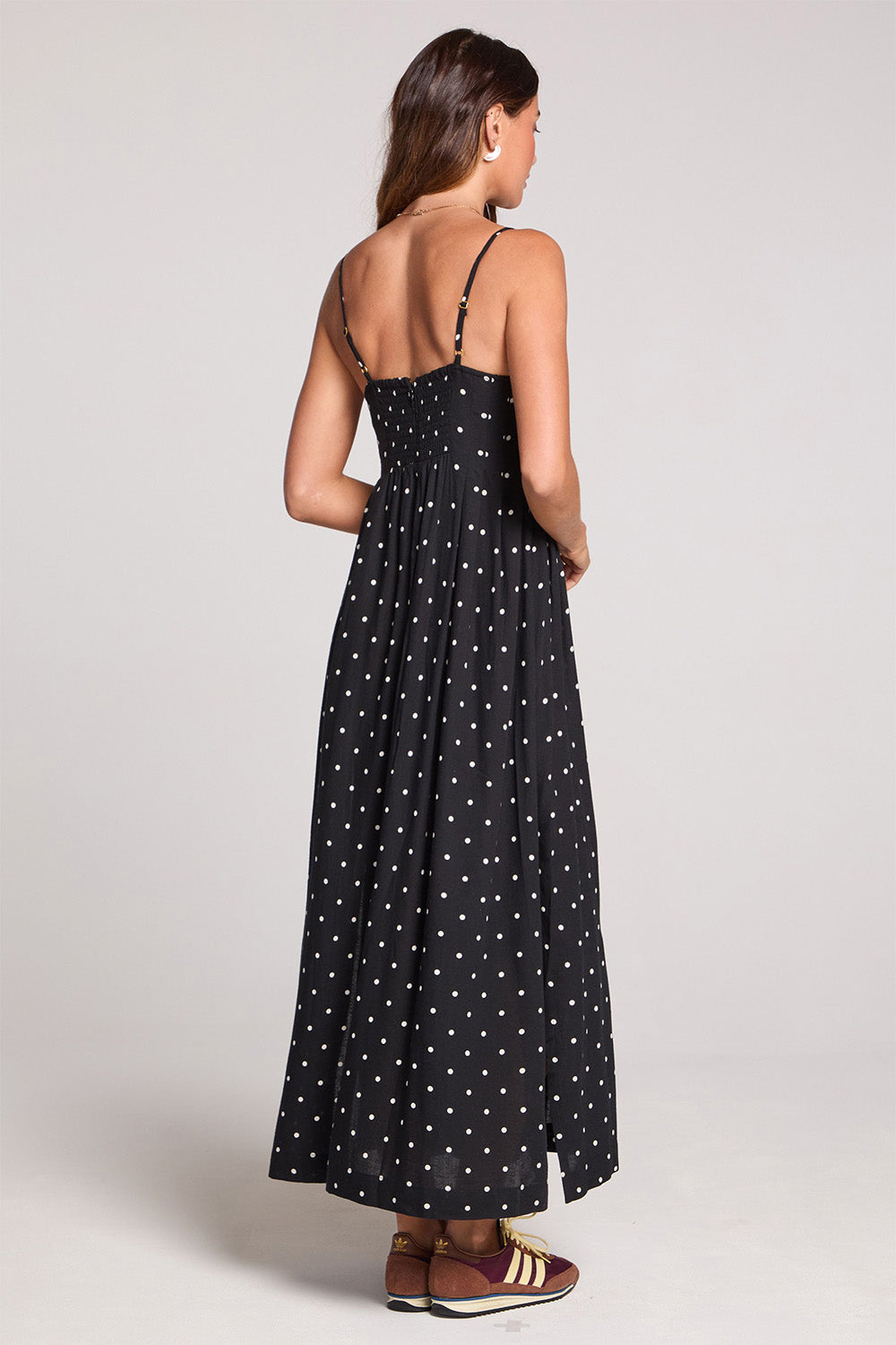 saltwater luxe arosa midi dress black back