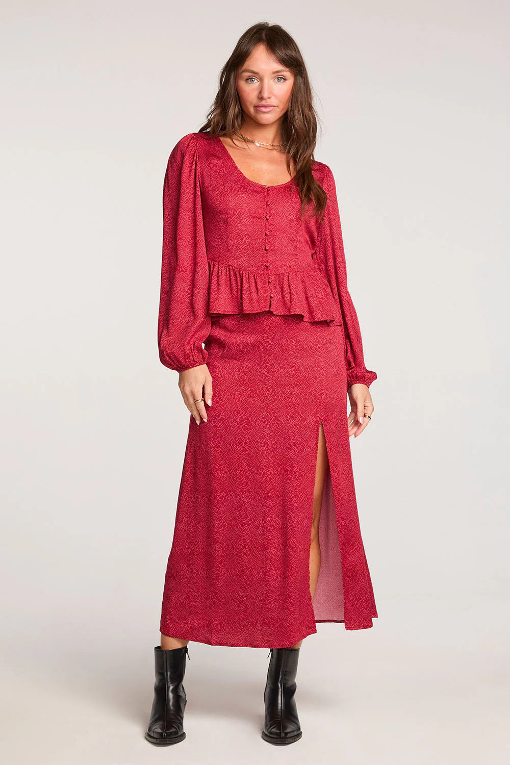 Saltwater Luxe - Clarence Top - Scarlet