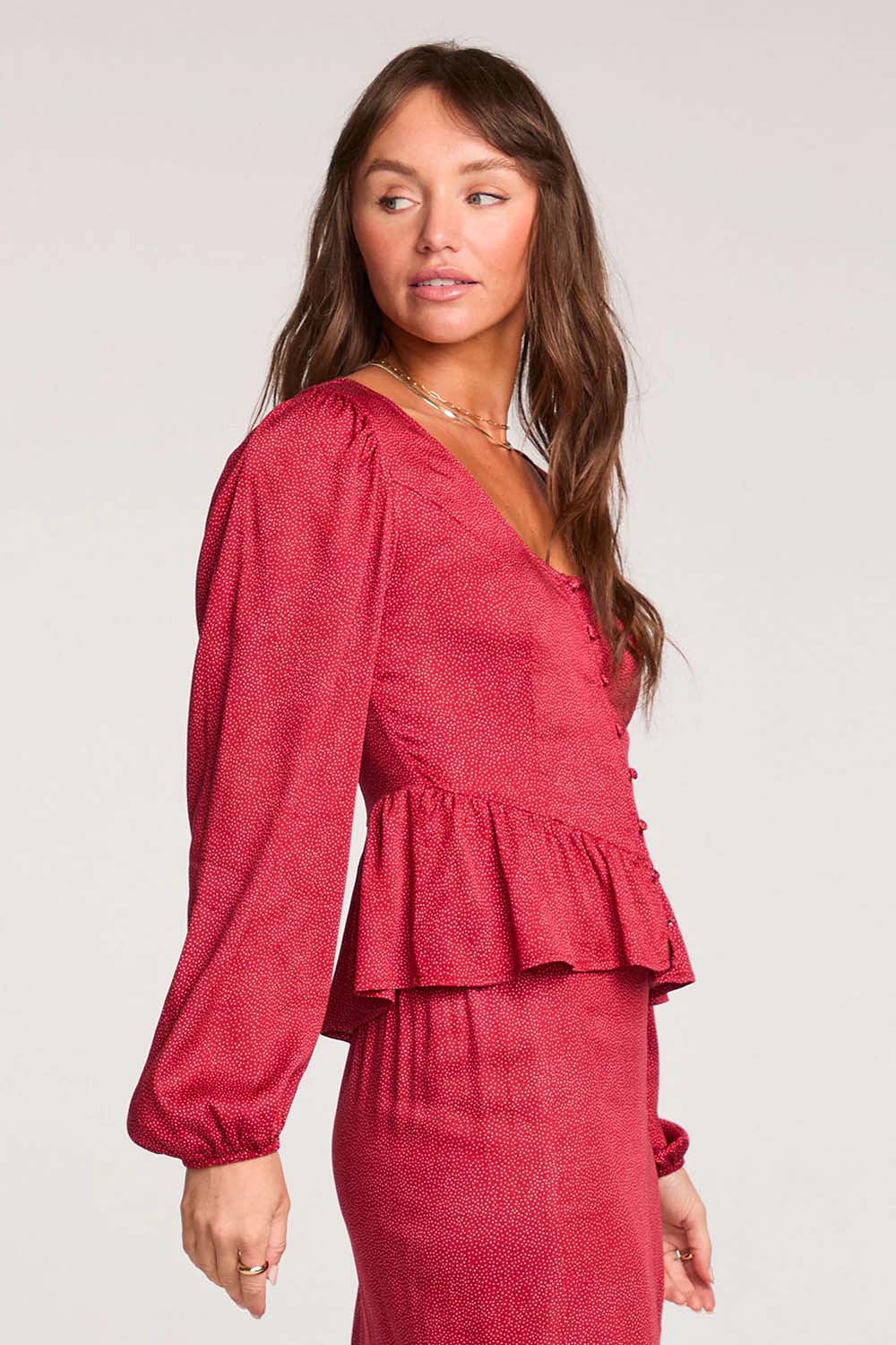 Saltwater Luxe - Clarence Top - Scarlet - Side