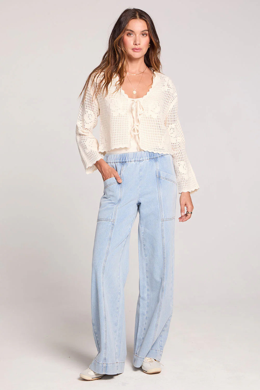 saltwater luxe debb sweater ecru