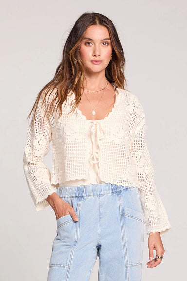 saltwater luxe debb sweater ecru front