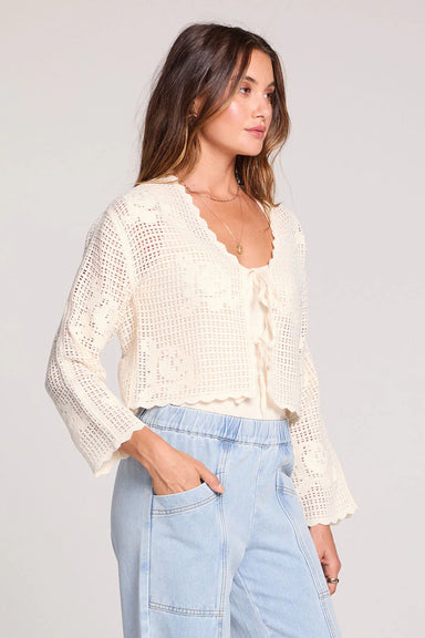 saltwater luxe debb sweater ecru side