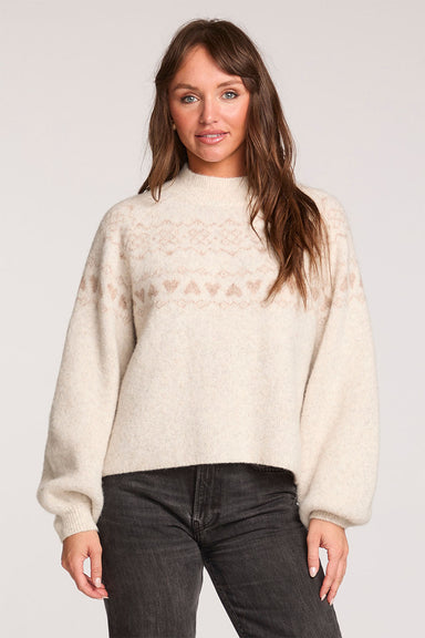 saltwater luxe evander sweater ivory front