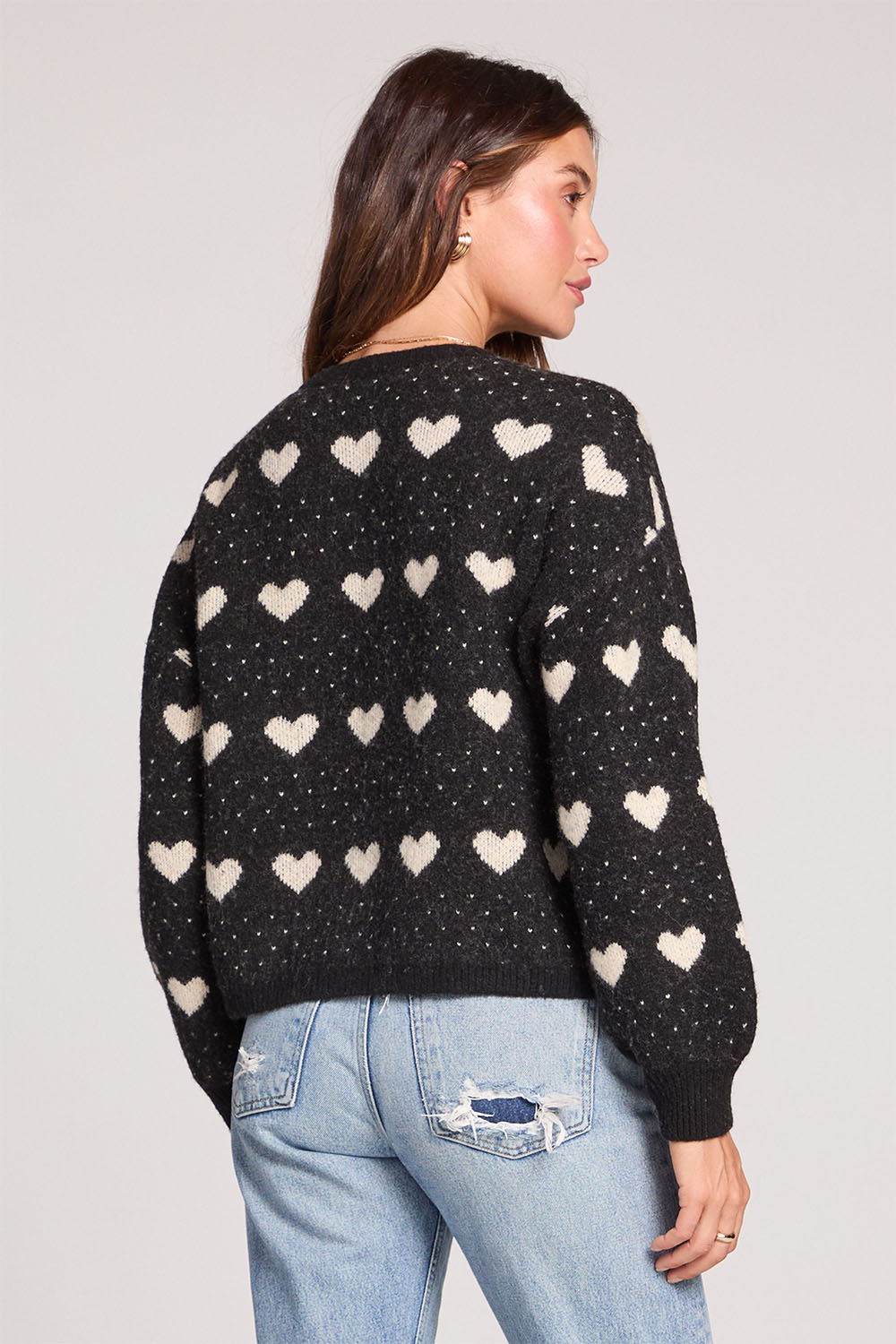 saltwater luxe jossie sweater black back