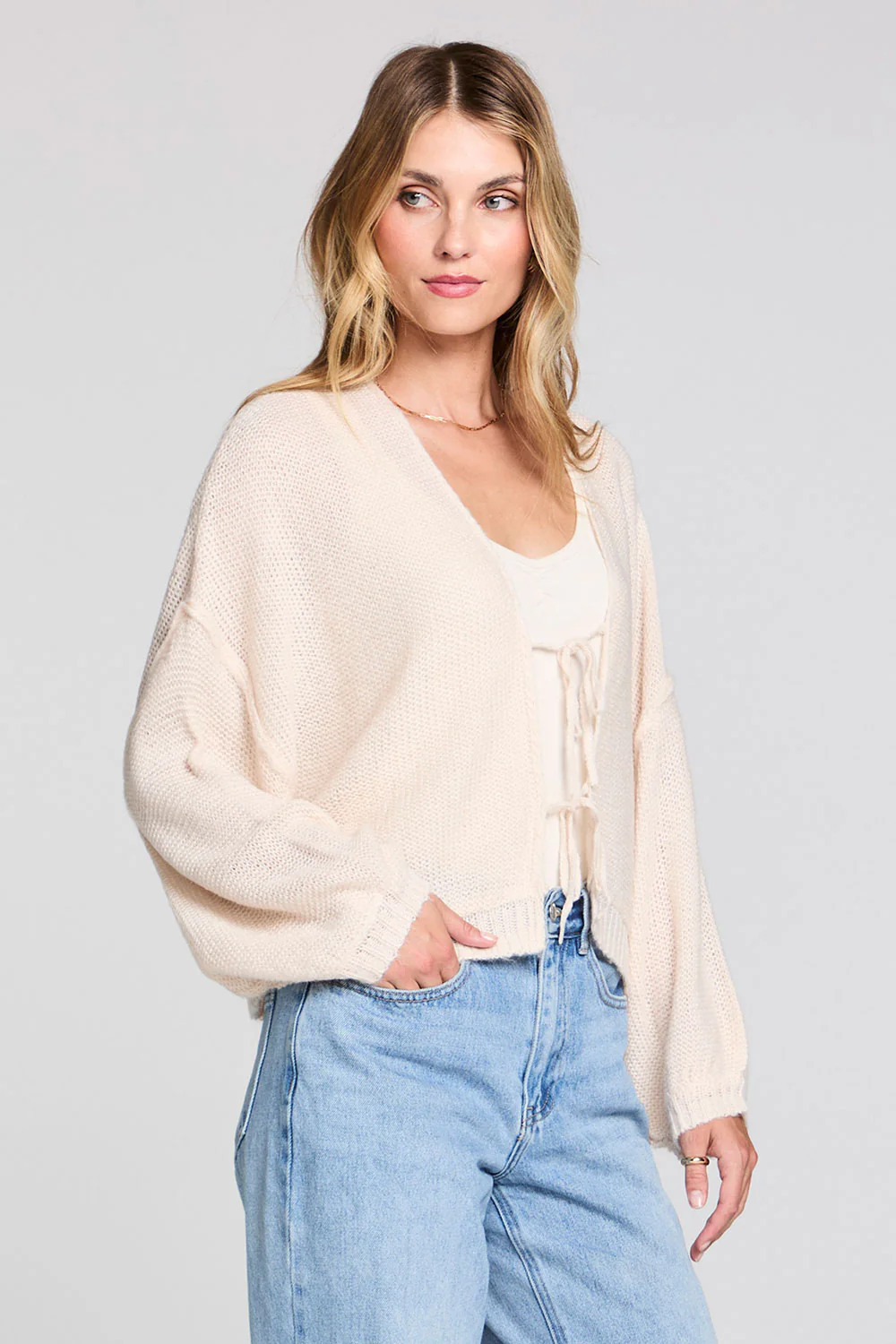 saltwater luxe kiah sweater natural side
