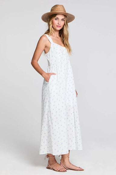 saltwater luxe kymber midi dress capri blue side