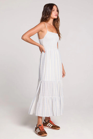 saltwater luxe leon midi dress cloud blue side