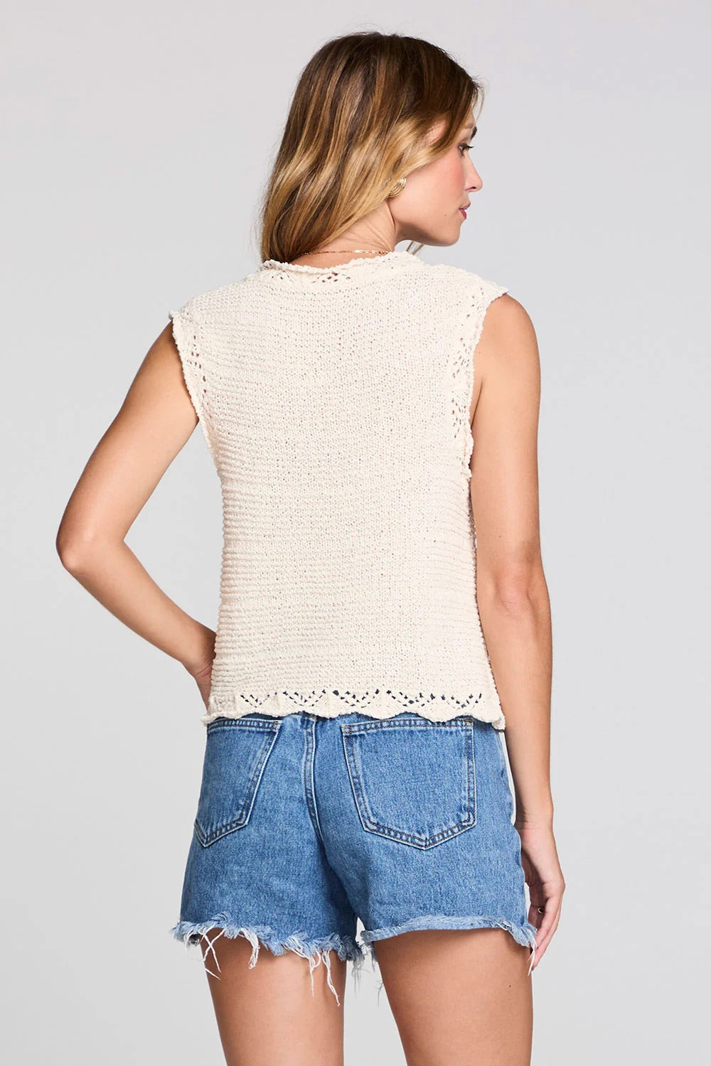 saltwater luxe lissa sweater vest salt back