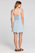 saltwater luxe madisin mini dress stonewash denim blue back