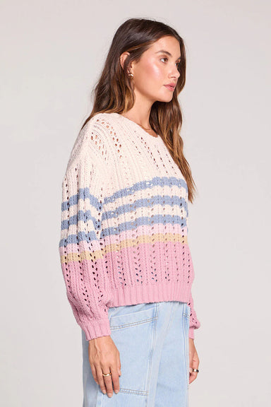 saltwater luxe mimi sweater blush side