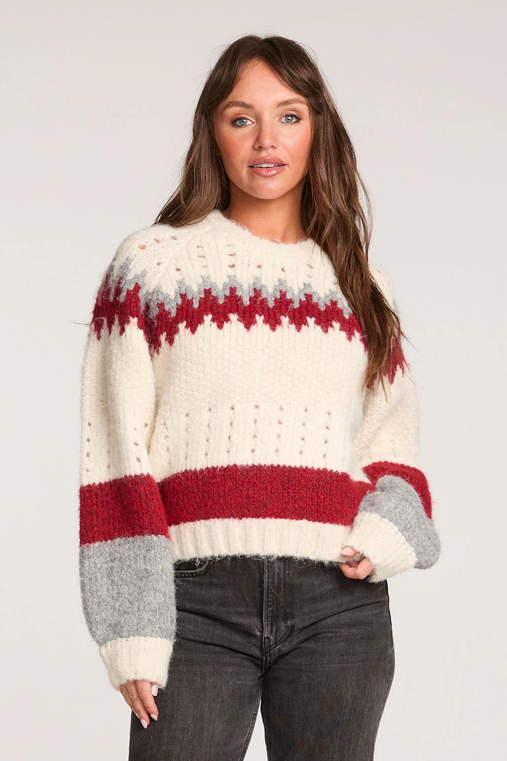 Saltwater Luxe - Revel Sweater - Scarlet - Front