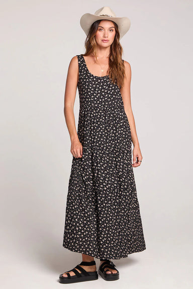 saltwater luxe rome maxi dress black front