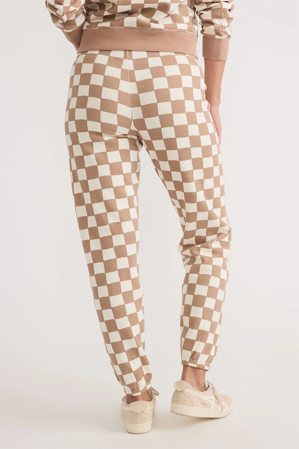 Marine Layer - Anytime Fleece Sweatpant - Checkerboard - Back