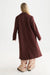 Scotch & Soda Double Breasted Wool Long Coat in Bitter Chocolate — Back view