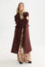 Scotch & Soda Double Breasted Wool Long Coat in Bitter Chocolate — Front view
