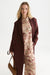 Scotch & Soda Double Breasted Wool Long Coat in Bitter Chocolate — Quarter view