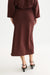 Scotch & Soda Drapey Tencel Skirt in Bitter Chocolate — Front view