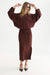 Scotch & Soda Drapey Tencel Skirt in Bitter Chocolate — Full-body view