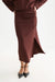 Scotch & Soda Drapey Tencel Skirt in Bitter Chocolate — Side view