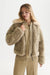 Scotch & Soda Faux Fur Short Jacket in Aluminum — Front view
