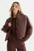 Scotch & Soda Faux Leather Short Jacket in Bitter Chocolate — Front view
