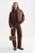 Scotch & Soda Faux Leather Short Jacket in Bitter Chocolate — Full-body view