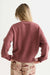 Scotch & Soda Fuzzy Crew Neck Pullover in Withered Rose Melange — back view