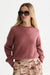 Scotch & Soda Fuzzy Crew Neck Pullover in Withered Rose Melange — front view