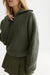 Scotch & Soda Half-Zip Relaxed Fit Pullover in Thyme — collar detail view