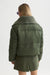 Scotch & Soda Rib Collar Short Puffer in Thyme — Back view