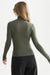 Scotch & Soda Roll Up Neck T-Shirt in Thyme — back view