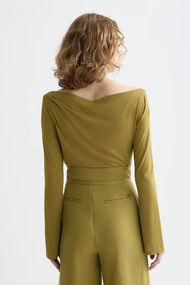 scotch and soda drapey modal ls green moss back