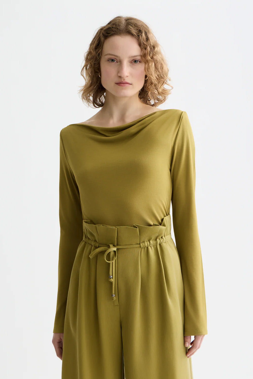 scotch and soda drapey modal ls green moss front